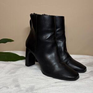 Maurices McKayla Black 3.25” Heeled Faux Leather Boots, 8